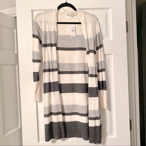 LOFT Striped Cardigan